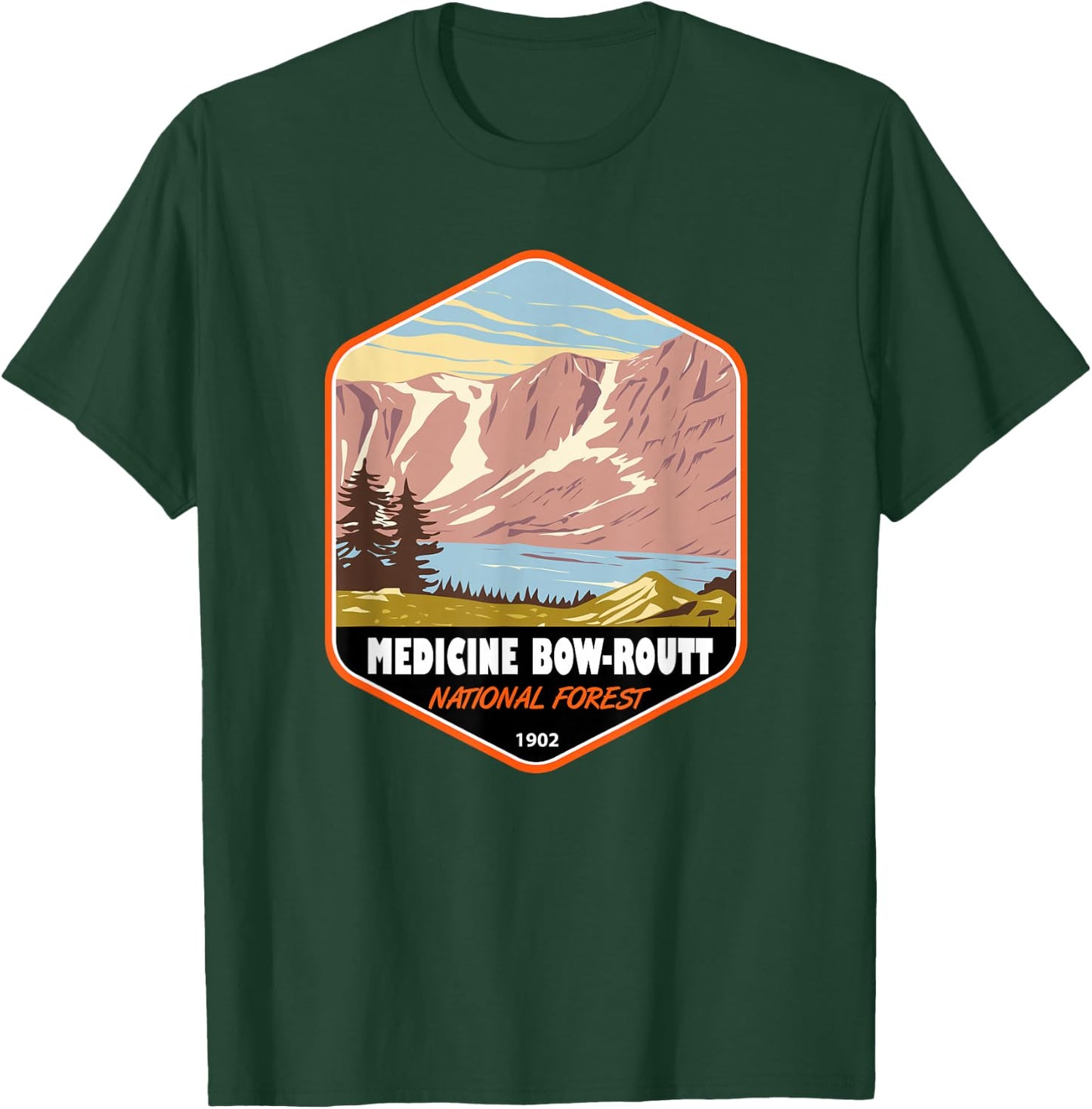 Medicine Bow Routt National Forest Badge T-Shirt - T-Shirt | Forest