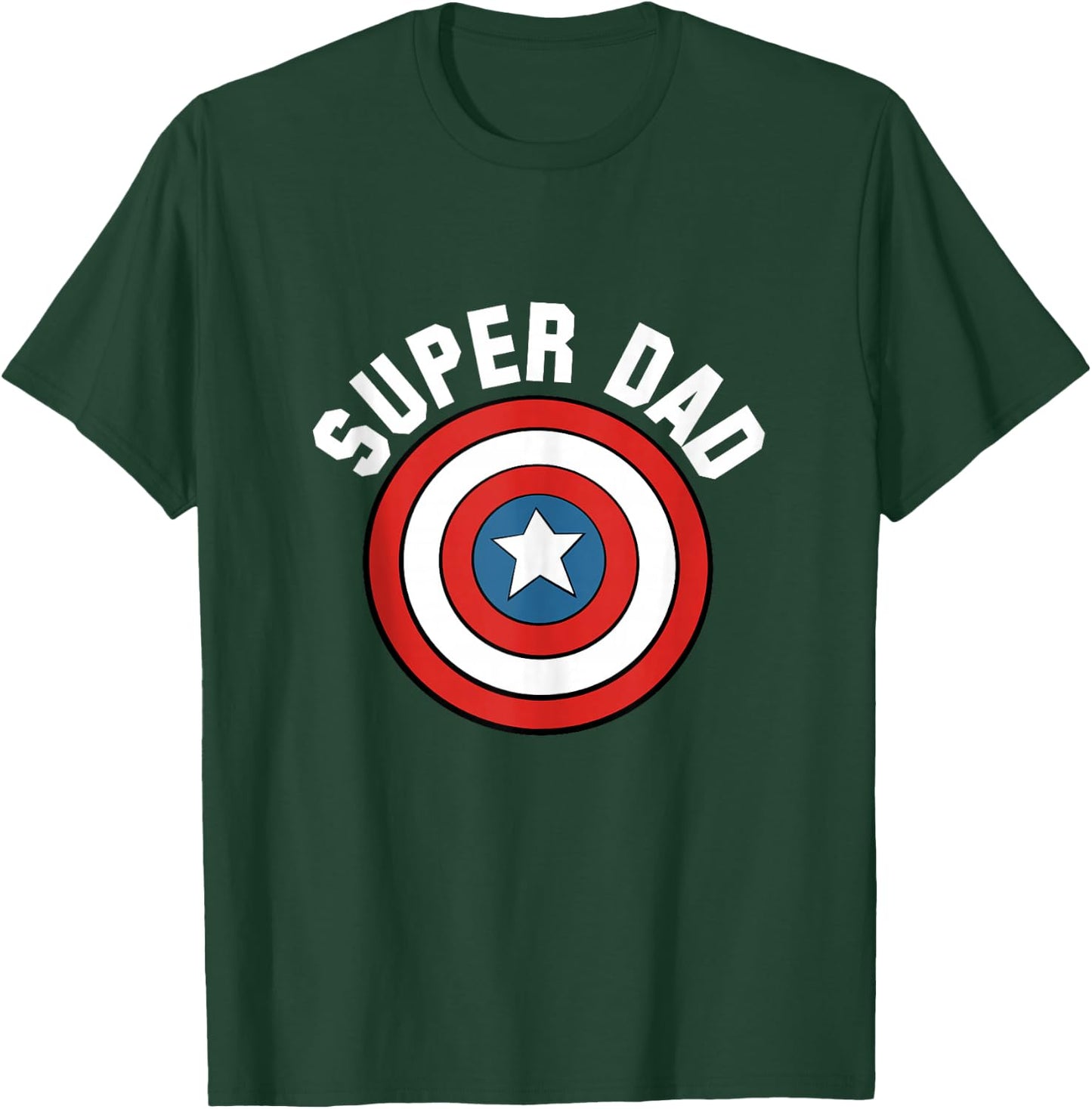 Marvel Father's Day Super Dad Captain America Shield T-Shirt - T-Shirt | Forest