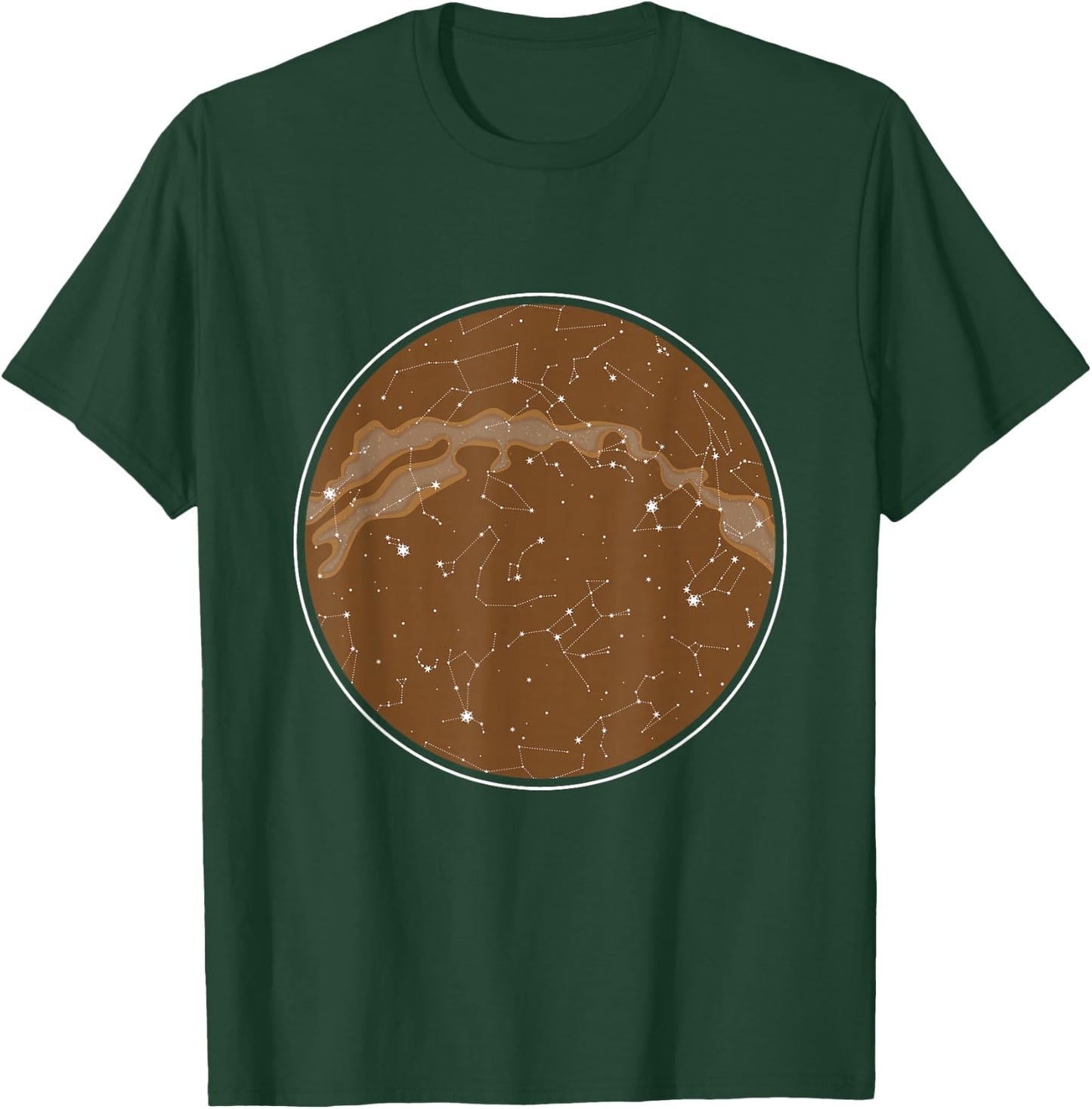 Mythology Map - Stargazing Constellation Astrology Stargazer T-Shirt - T-Shirt | Forest