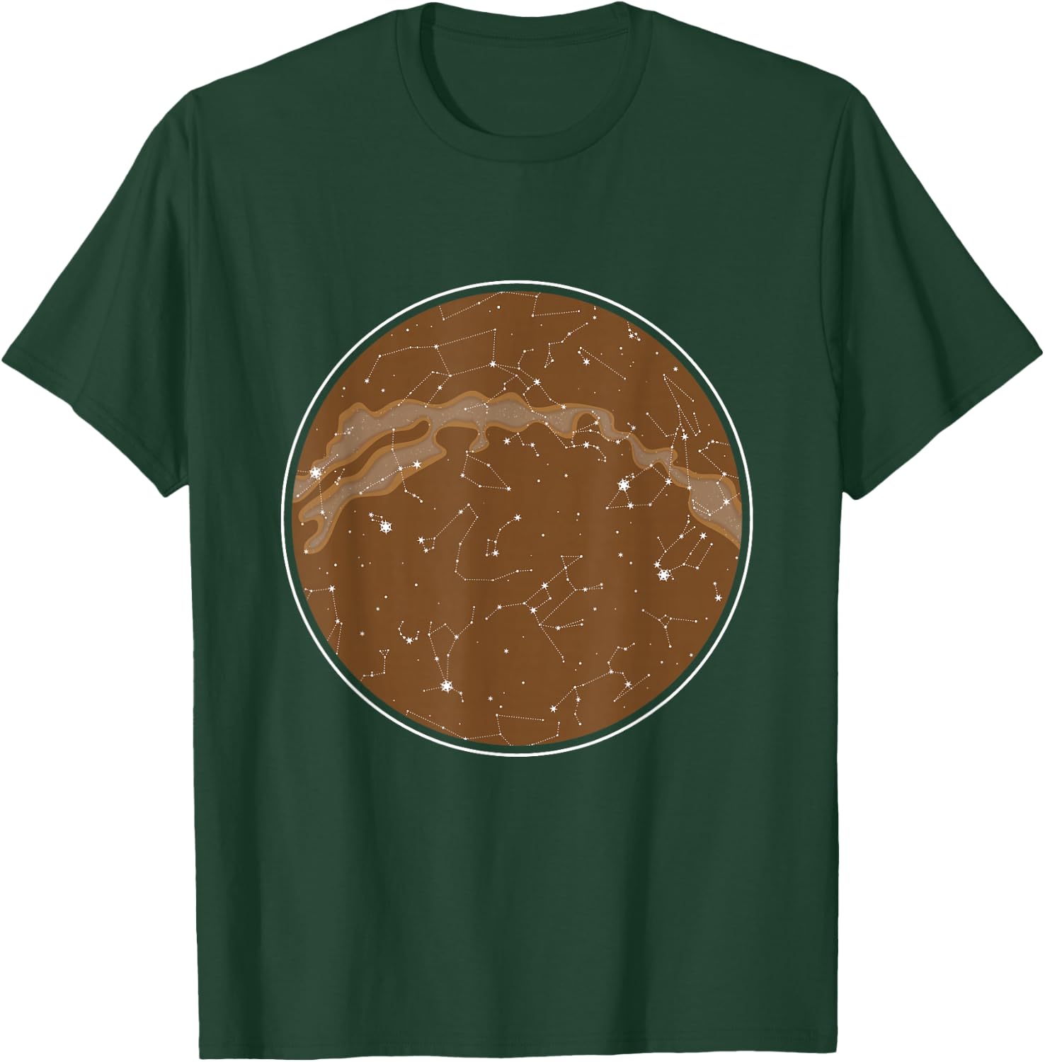 Mythology Map - Stargazing Constellation Astrology Stargazer T-Shirt - T-Shirt | Forest