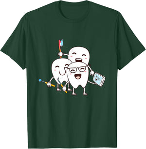 Molar Selfie - Funny Dentist Teeths - Tooth Smile Dentistry T-Shirt - T-Shirt | Forest