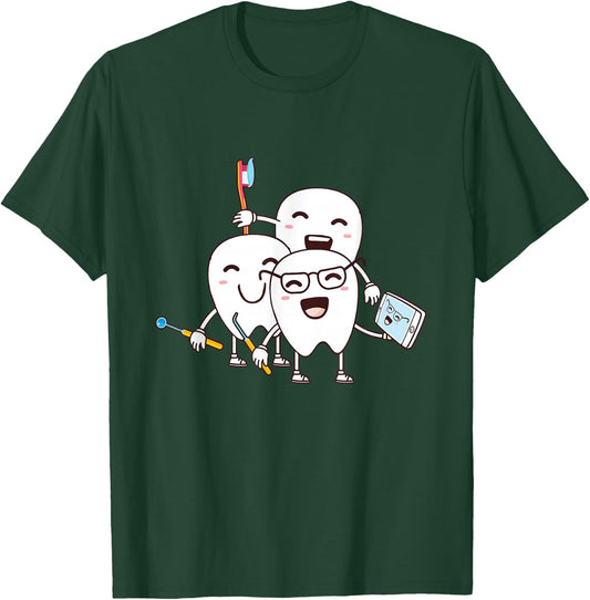Molar Selfie - Funny Dentist Teeths - Tooth Smile Dentistry T-Shirt - T-Shirt | Forest