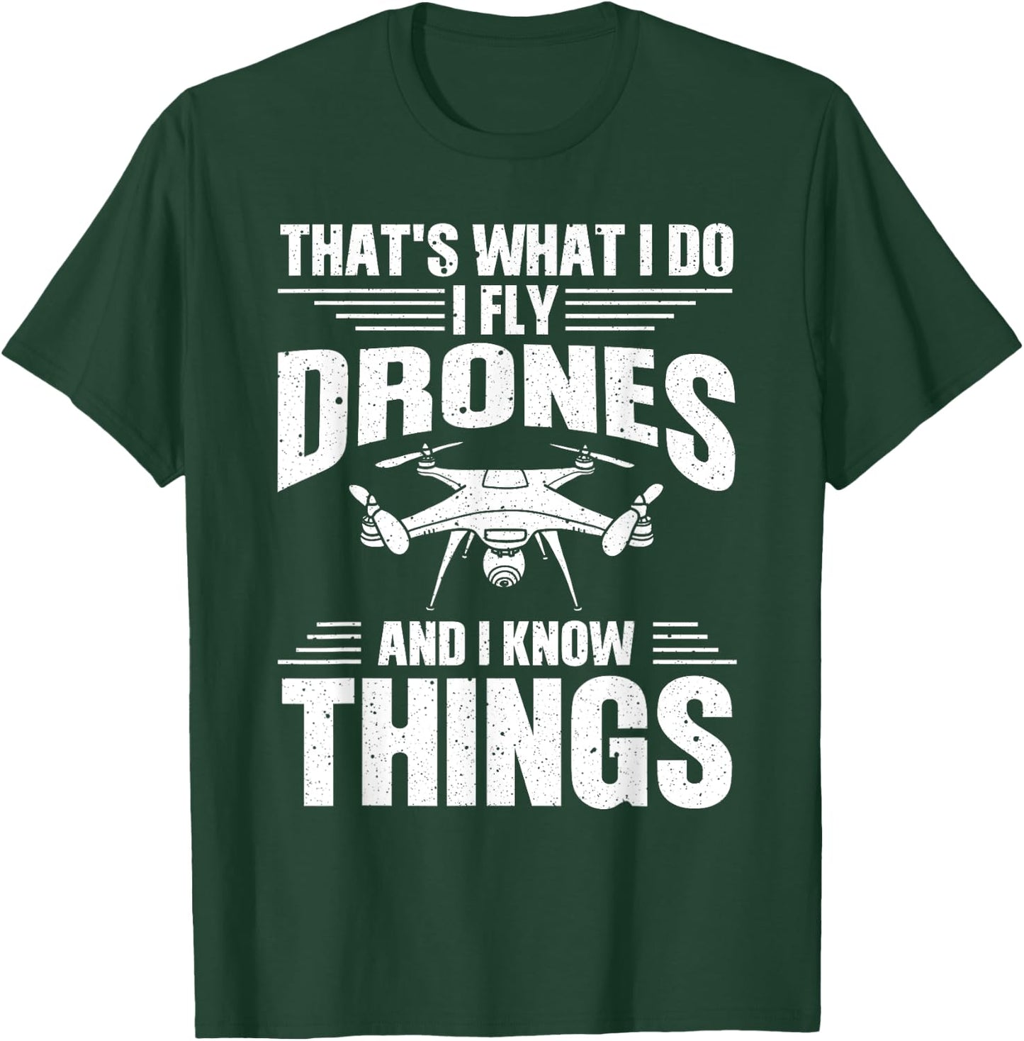 Funny Drone Women Drone Pilot Flying Aerial Vehicle T-Shirt - T-Shirt | Forest