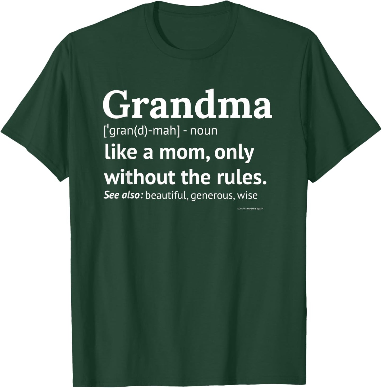 Grandma Definition Funny Gift Grandmother T-Shirt - T-Shirt | Forest