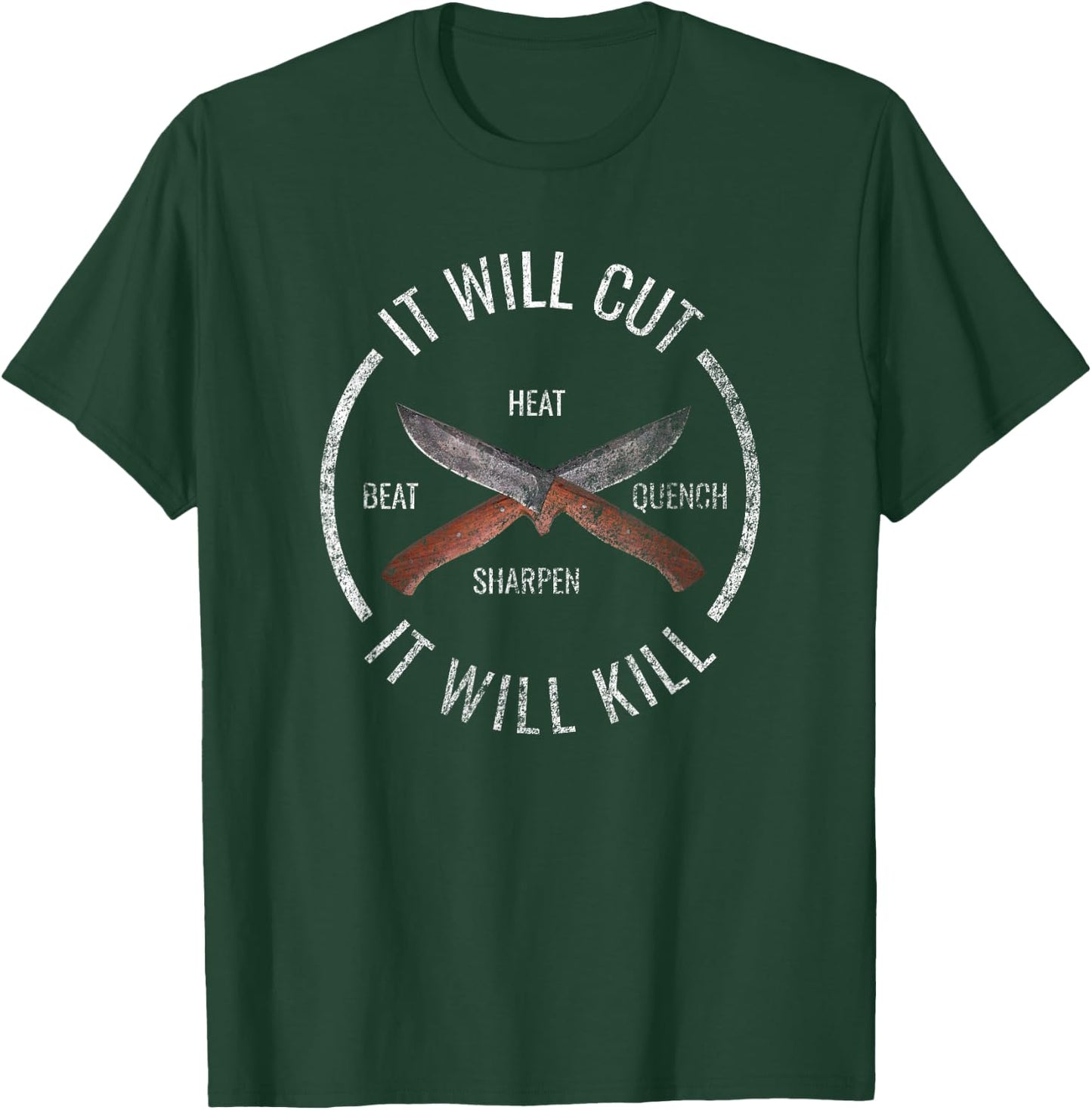 Fire Forged Knife Blacksmith Sword I'd Hit That T-Shirt - T-Shirt | Forest