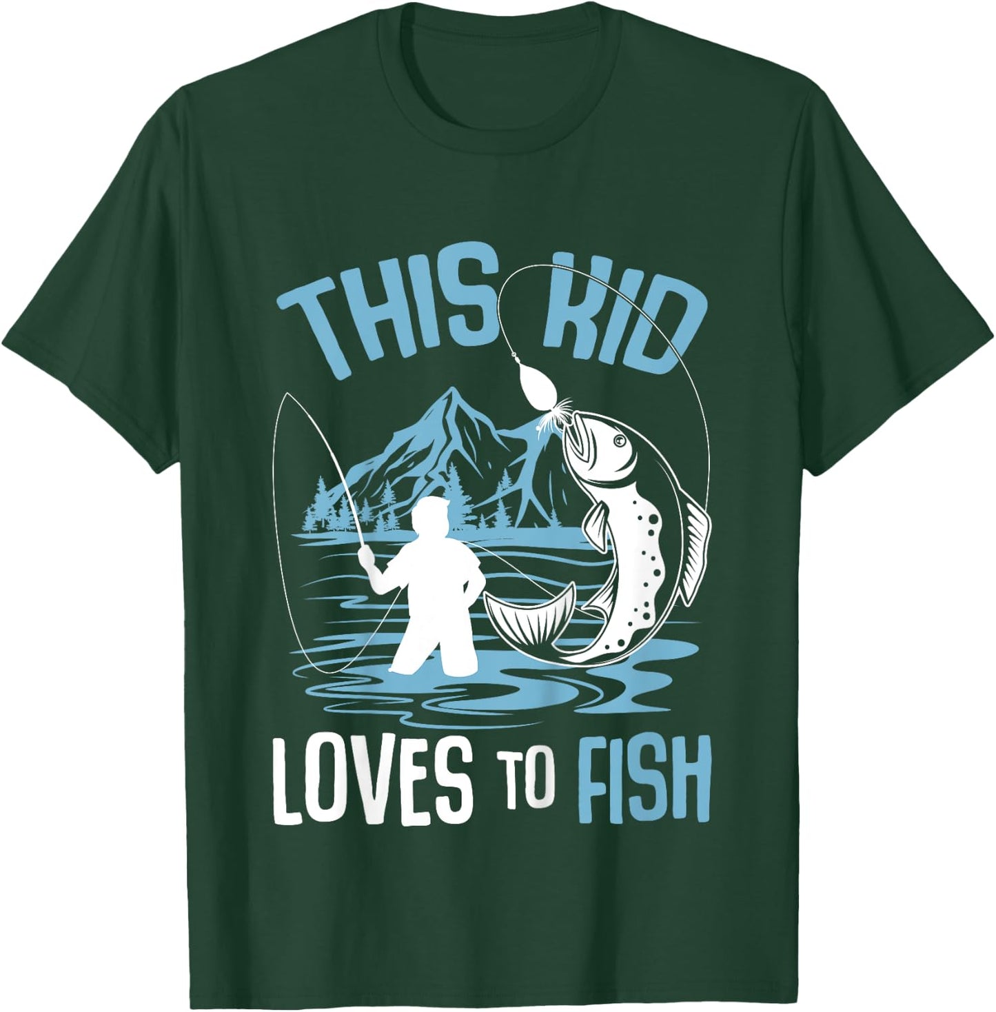 This Kid Loves To Fish Fishing Boys T-Shirt - T-Shirt | Forest