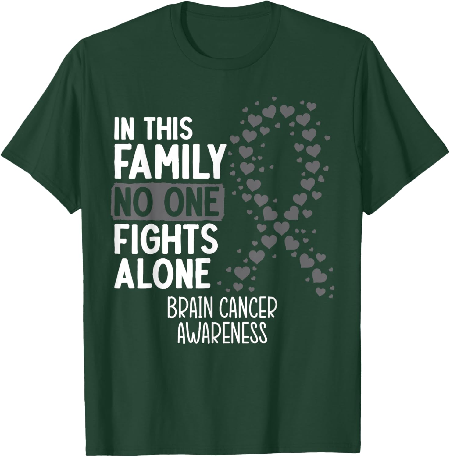 Cancer Survivor Brain Cancer Awareness Gift T-Shirt - T-Shirt | Forest