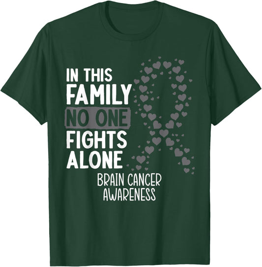 Cancer Survivor Brain Cancer Awareness Gift T-Shirt - T-Shirt | Forest