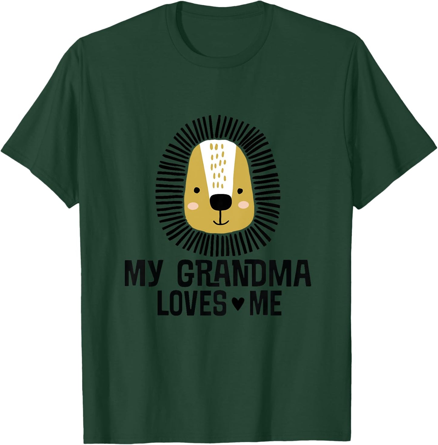 My Grandma Loves Me Grandchild Lion T-Shirt - T-Shirt | Forest