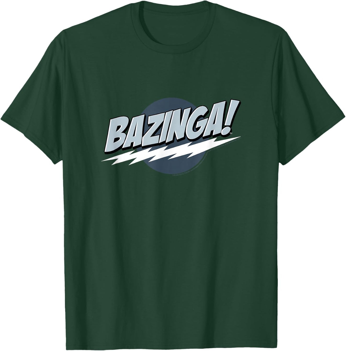 The Big Bang Theory Bazinga Cool Tones Logo TV Show T-Shirt - T-Shirt | Forest