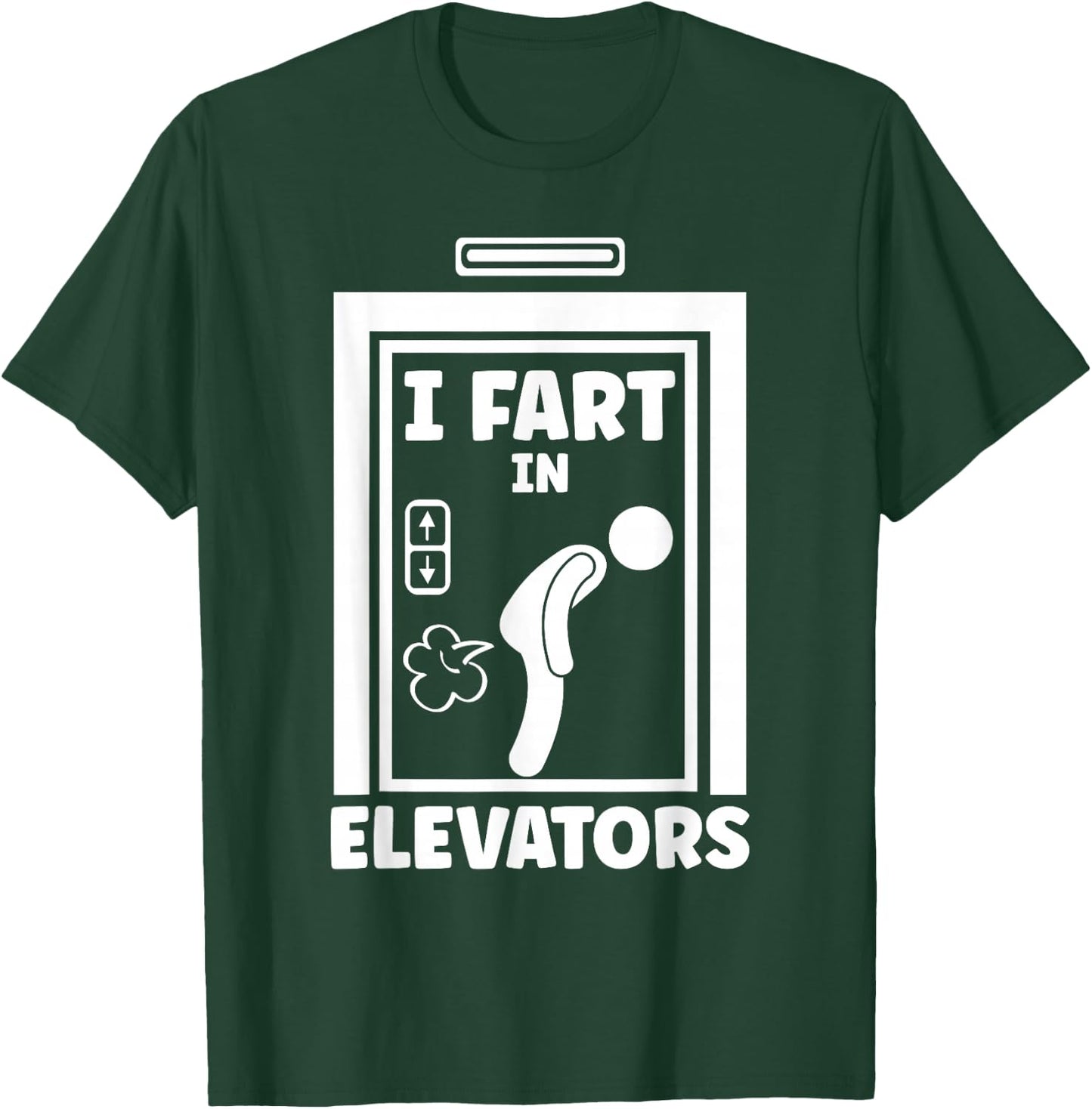 Elevator Mechanic And Elevator Technician Gifts I Fart In Elevators -Adults Black Cotton 60% Polyester 40% Short Sleeve Small T-Shirt - T-Shirt | Forest