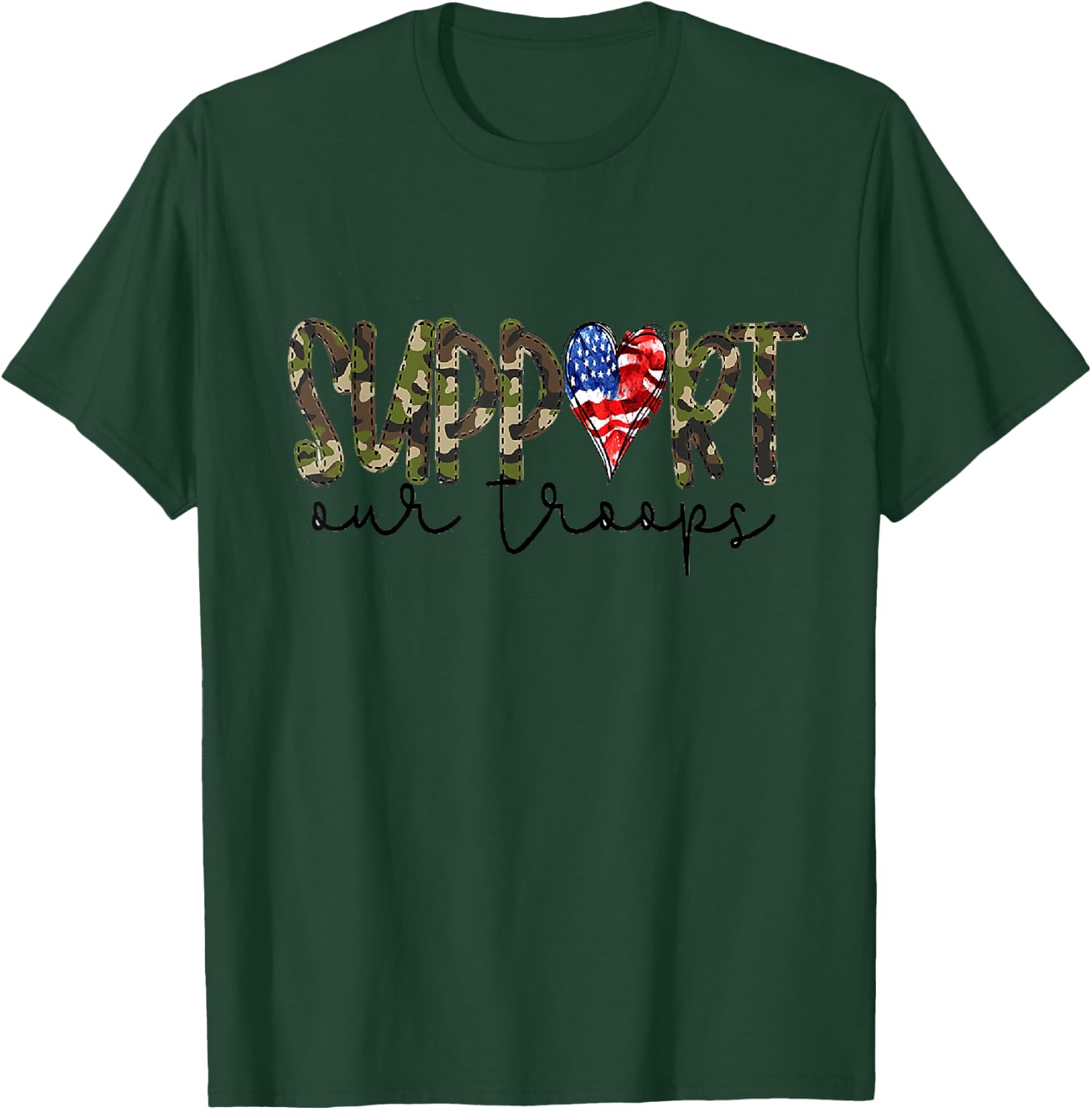 Support Our Troops Men Women T-Shirt - T-Shirt | Forest