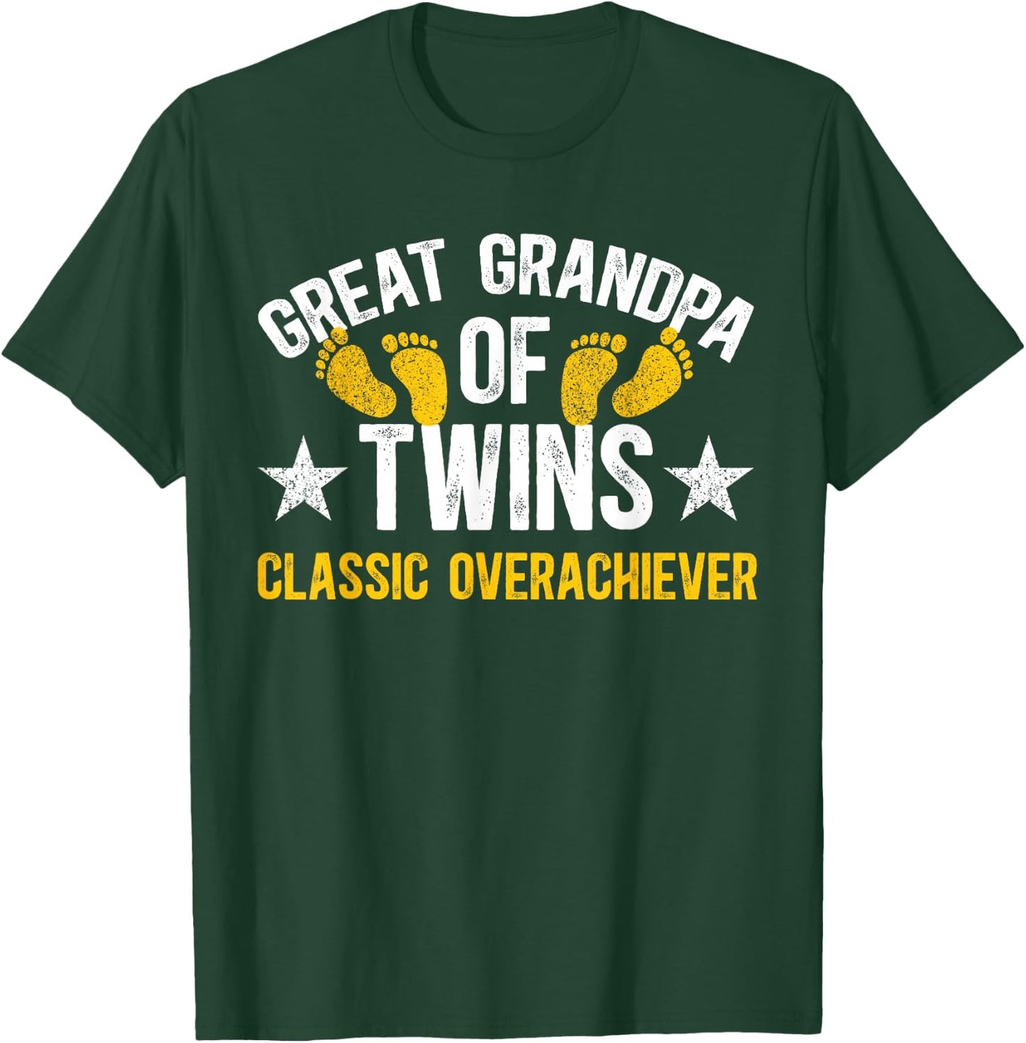 Twin Great Grandpa Of Twins Classic Overachiever T-Shirt - T-Shirt | Forest