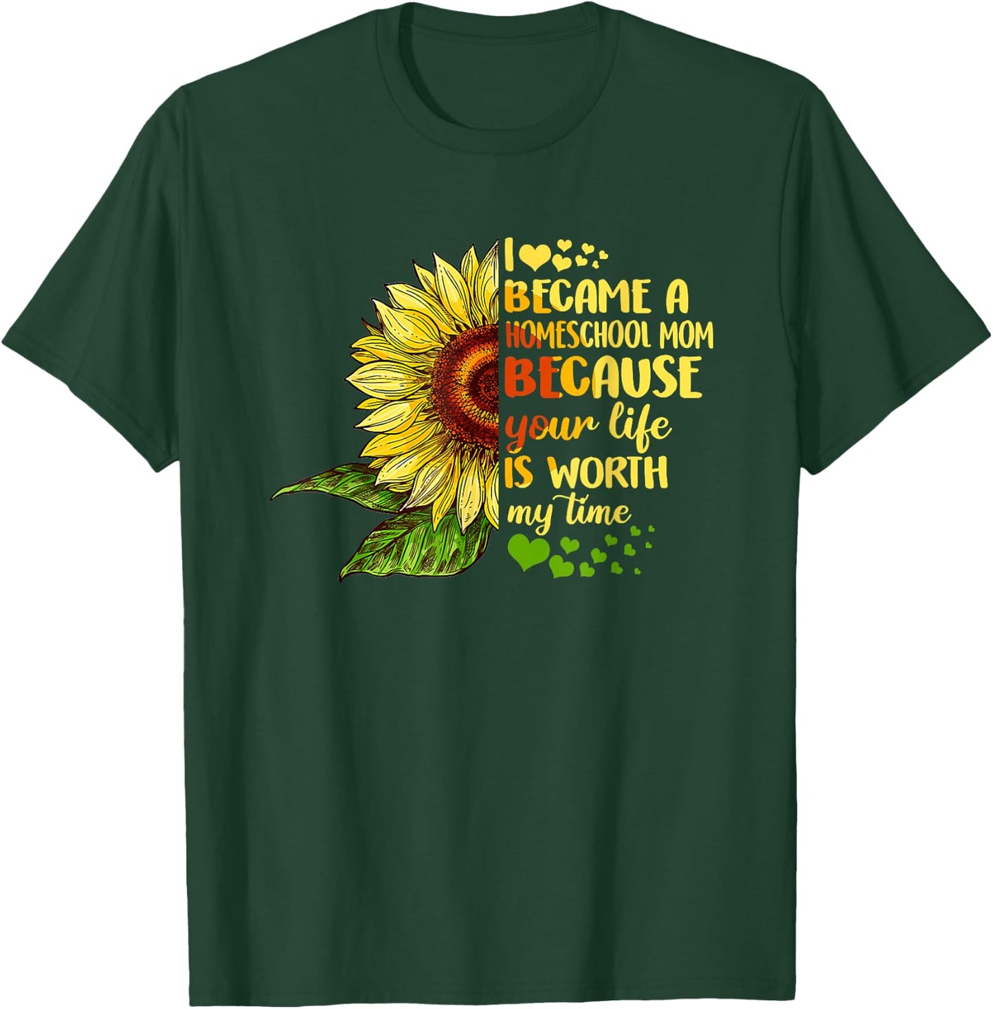 I Became Homeschool Mom Costume Back To School T-Shirt - T-Shirt | Forest