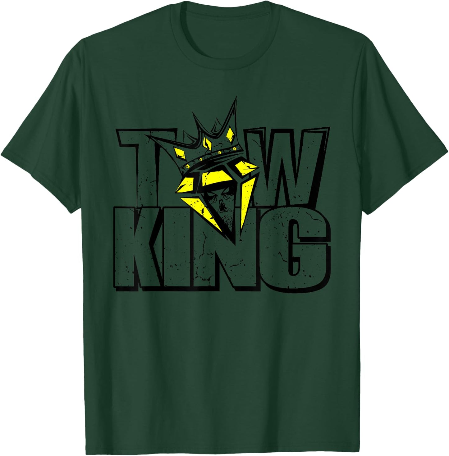 Tow King Tow Truck Operator Logo T-Shirt - T-Shirt | Forest