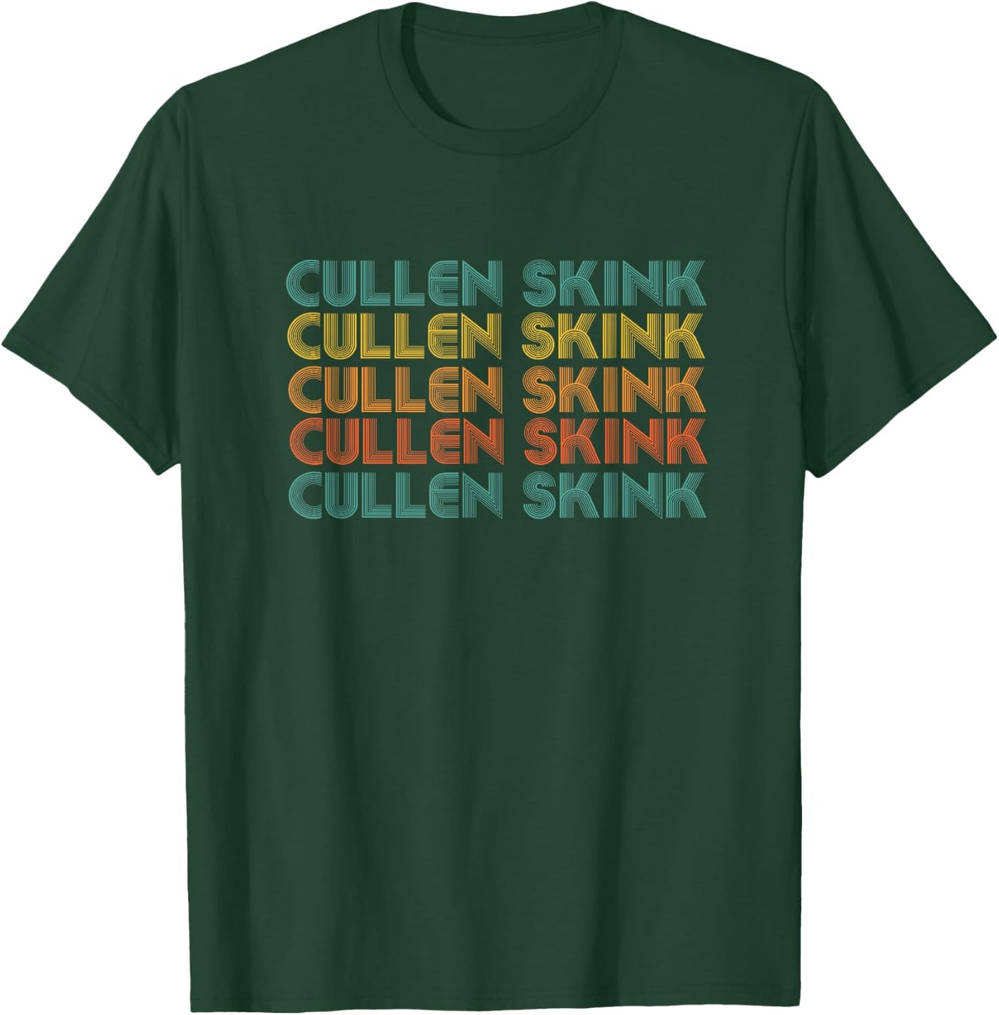Cullen Skink, retro word design, Scottish favorite food, UK T-Shirt - T-Shirt | Forest