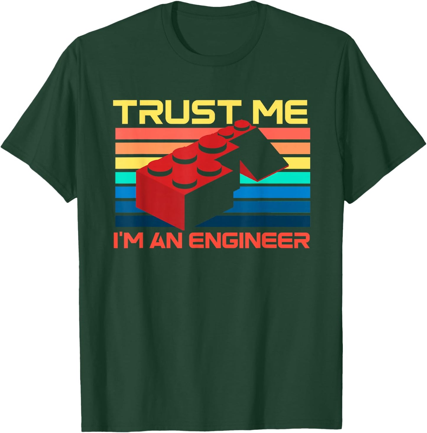 Engineer Master Builder Building Blocks Bricks Bricklayer Small T-Shirt - T-Shirt | Forest