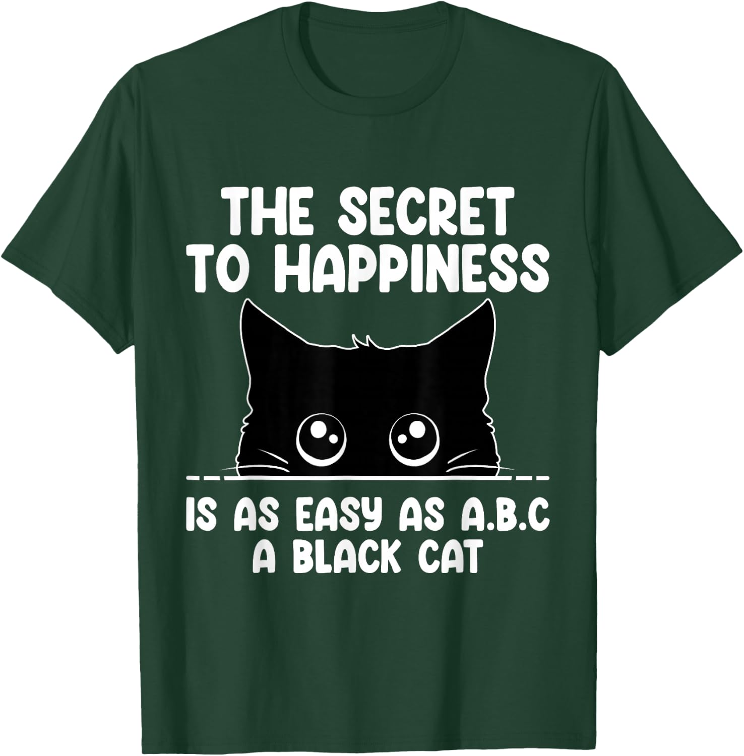 Black Cat Kitten Lover Funny Feline Pet Owner Women Girls Kids T-Shirt - T-Shirt | Forest