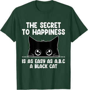 Black Cat Kitten Lover Funny Feline Pet Owner Women Girls Kids T-Shirt - T-Shirt | Forest