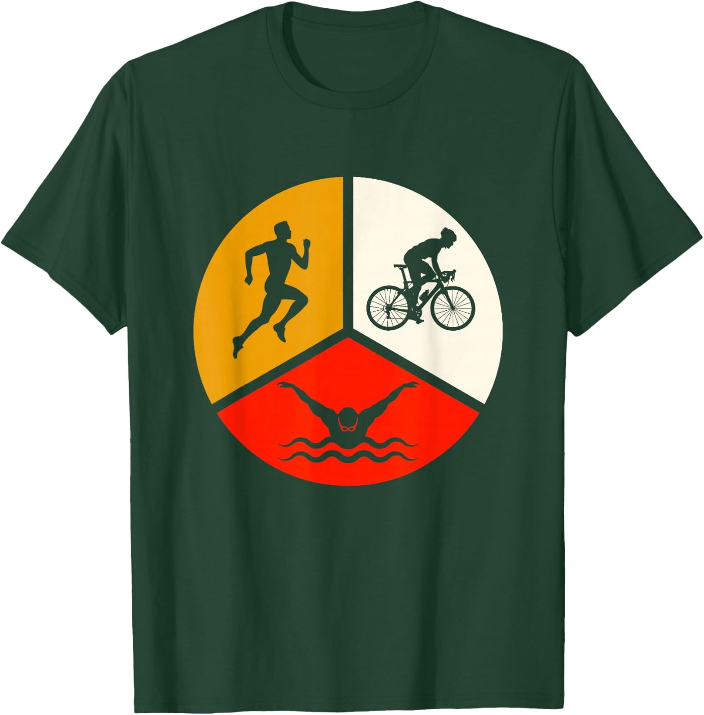 Perfect Triathlon Sport Design Swim Bike Run Triathlete T-Shirt - T-Shirt | Forest