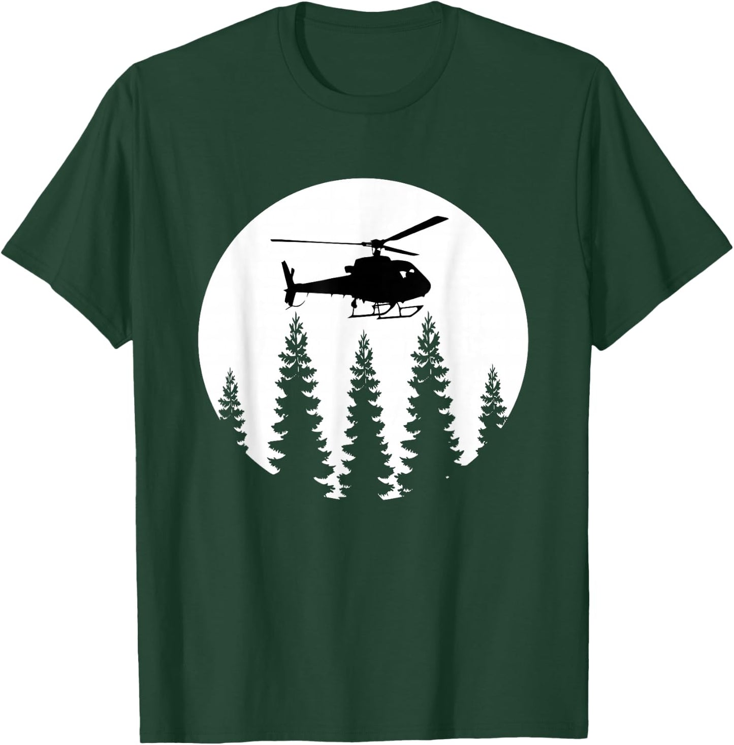 Great Helicopter Pilot Retro Gift Men T-Shirt - T-Shirt | Forest
