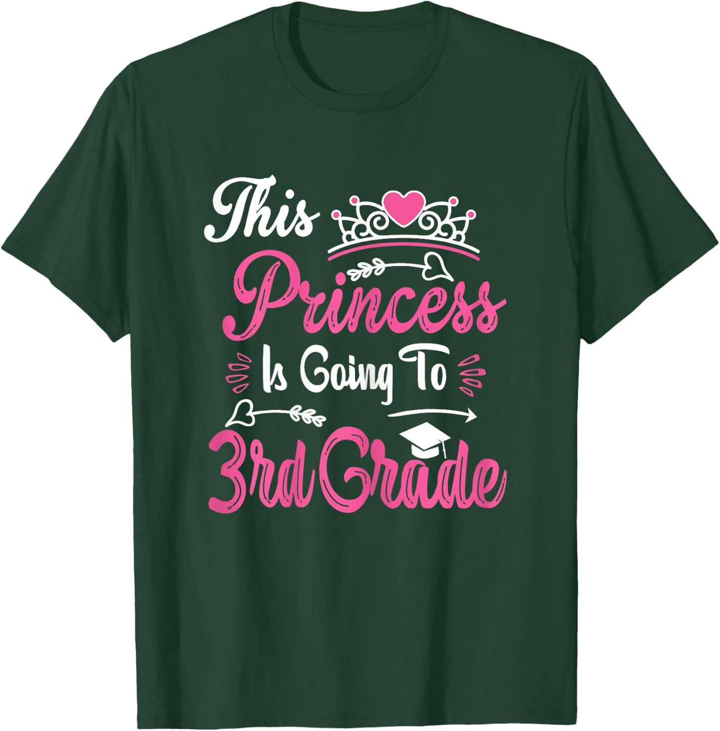 Princess Going To 3rd Grade For Girls Back to School T-Shirt - T-Shirt | Forest