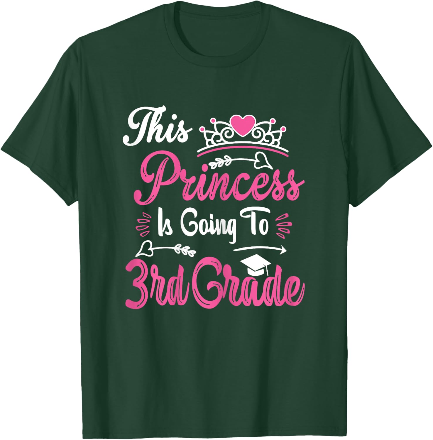Princess Going To 3rd Grade For Girls Back to School T-Shirt - T-Shirt | Forest