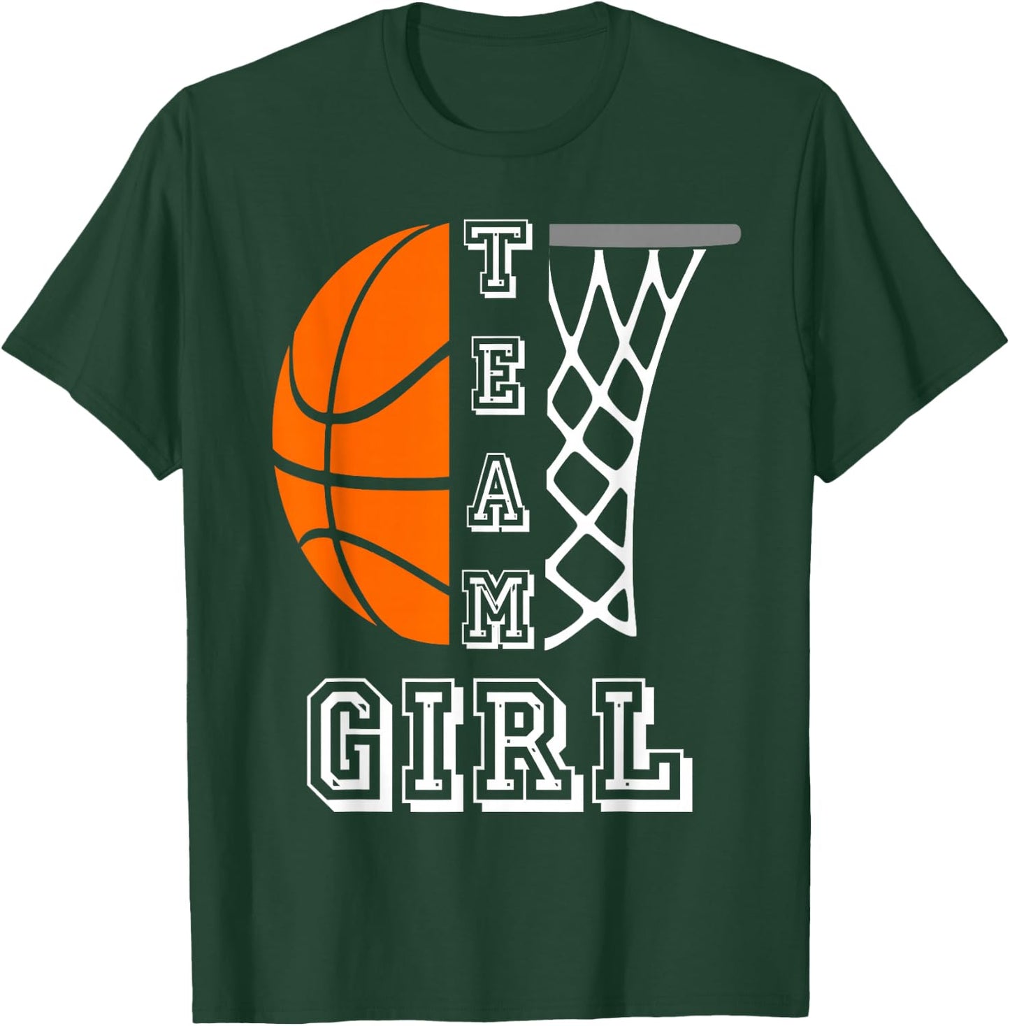 Basketball Gender Reveal Team Girl T-Shirt - T-Shirt | Forest