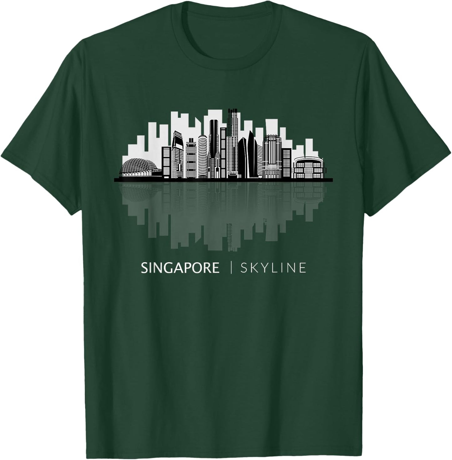 Singapore Skyline Art I Southeast Asia T-Shirt - T-Shirt | Forest