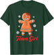 Christmas Gingerbread Team Girl Gender Reveal T-Shirt - T-Shirt | Forest