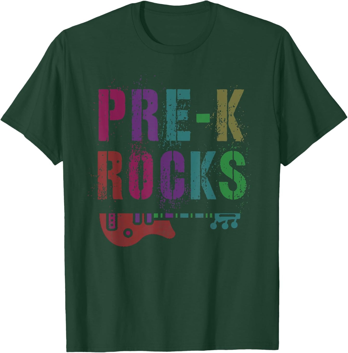 PRE-K ROCKS Teacher Rockstar Ready Crush PreK Bruh We Back T-Shirt - T-Shirt | Forest