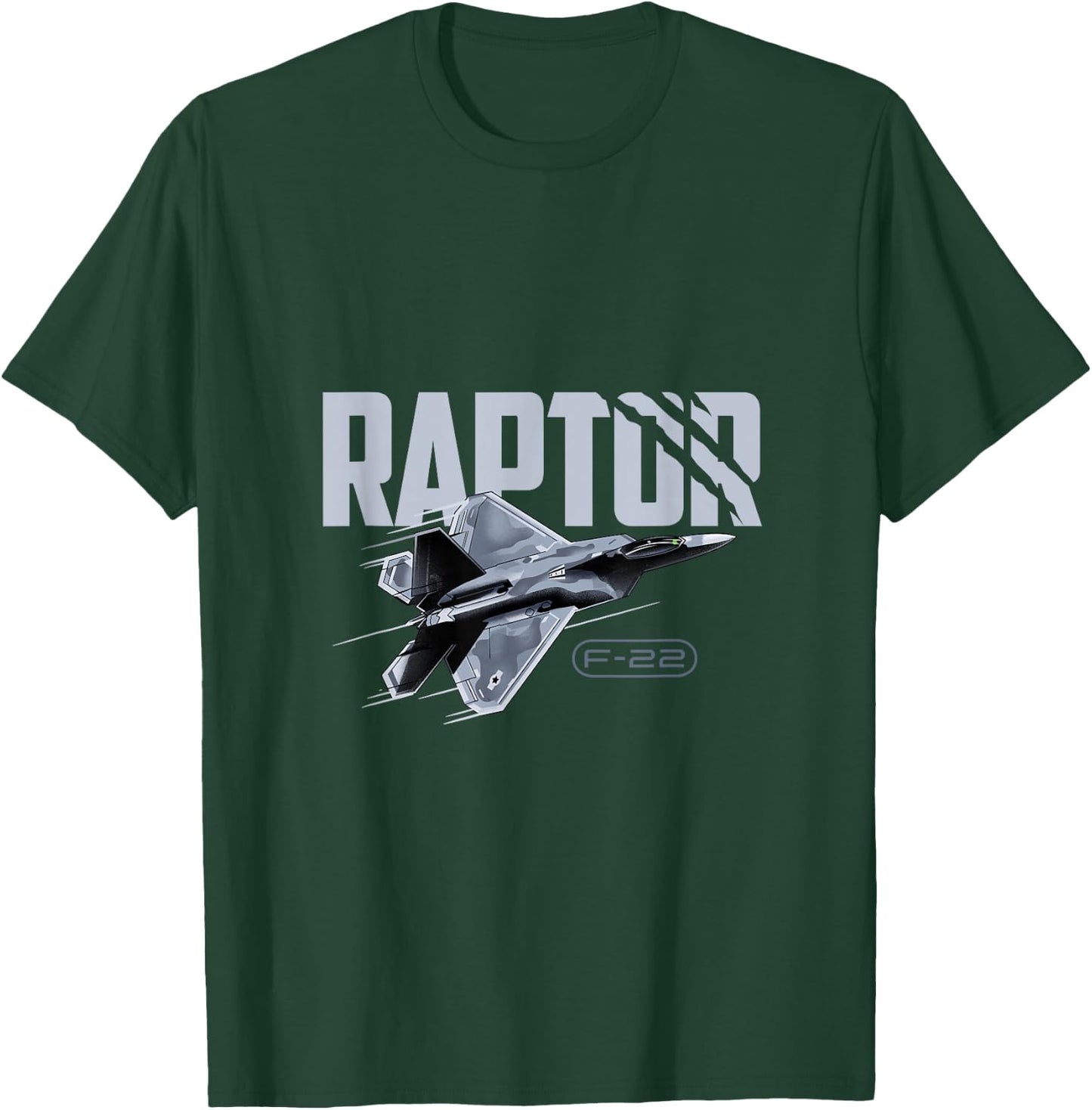 F-22 Raptor Military Jet Aircraft T-Shirt - T-Shirt | Forest