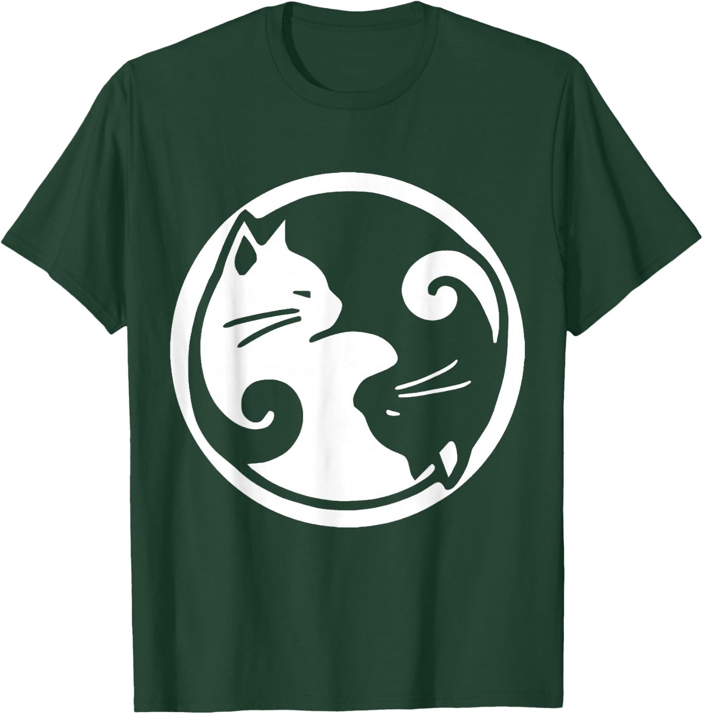 Yin Yang Cats Men Women Girls Kids T-Shirt - T-Shirt | Forest