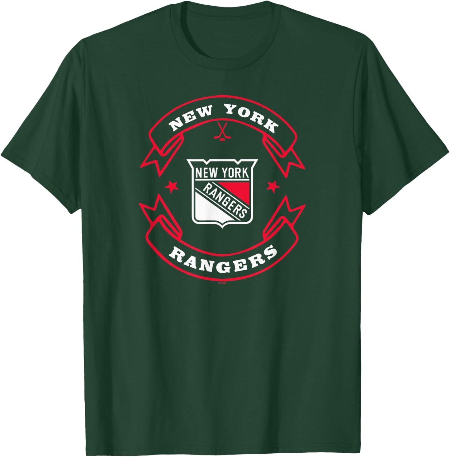 New York Rangers Blaze Blue Officially Licensed T-Shirt - T-Shirt | Forest
