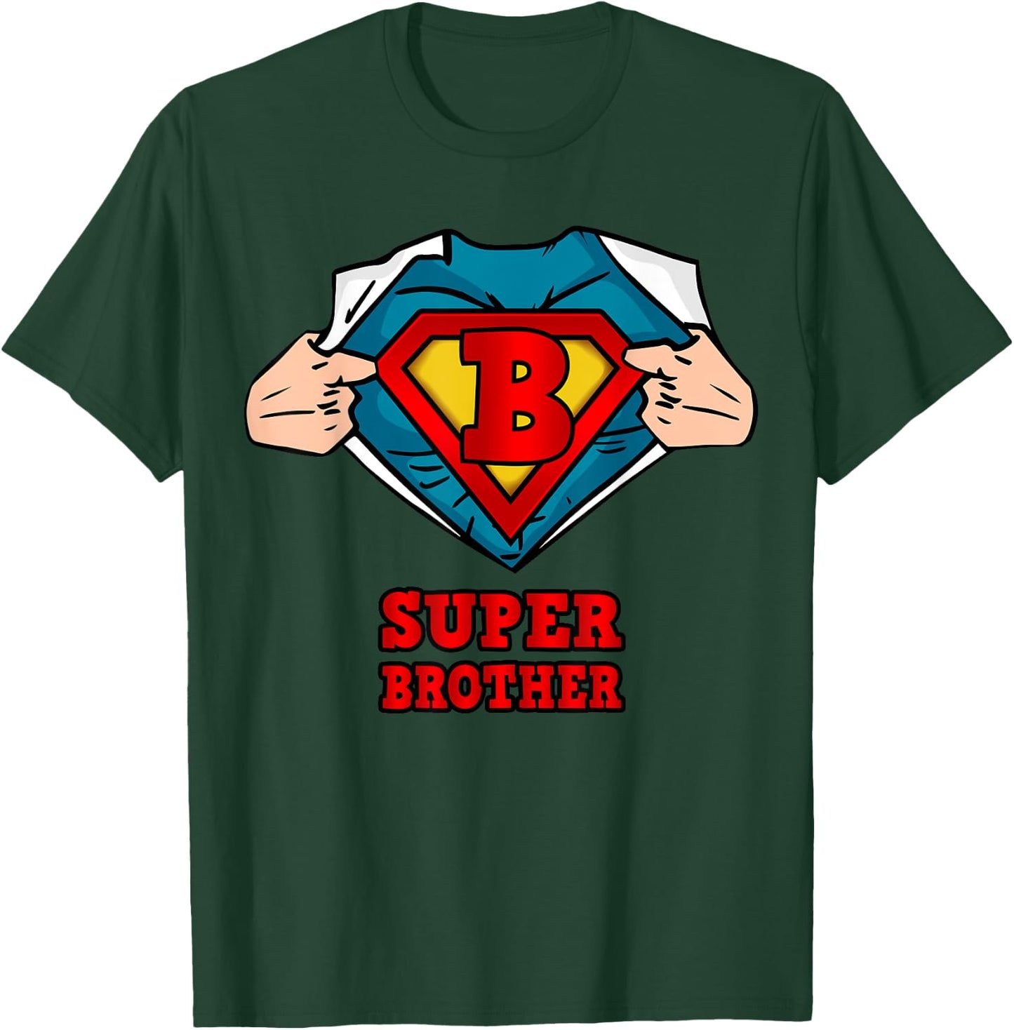 Super Brother Superhero Shirt - Great Gift from sister T-Shirt - T-Shirt | Forest