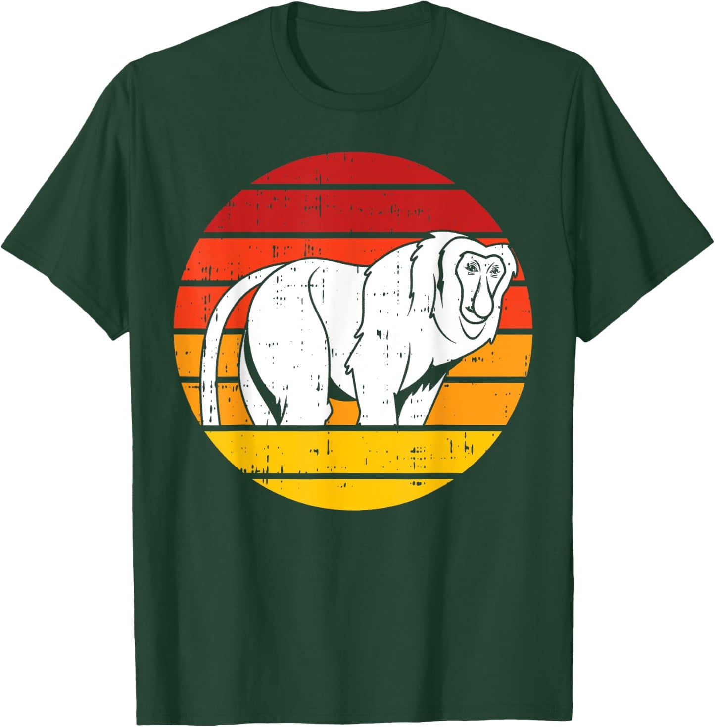 Retro Proboscis Monkey T-Shirt - T-Shirt | Forest