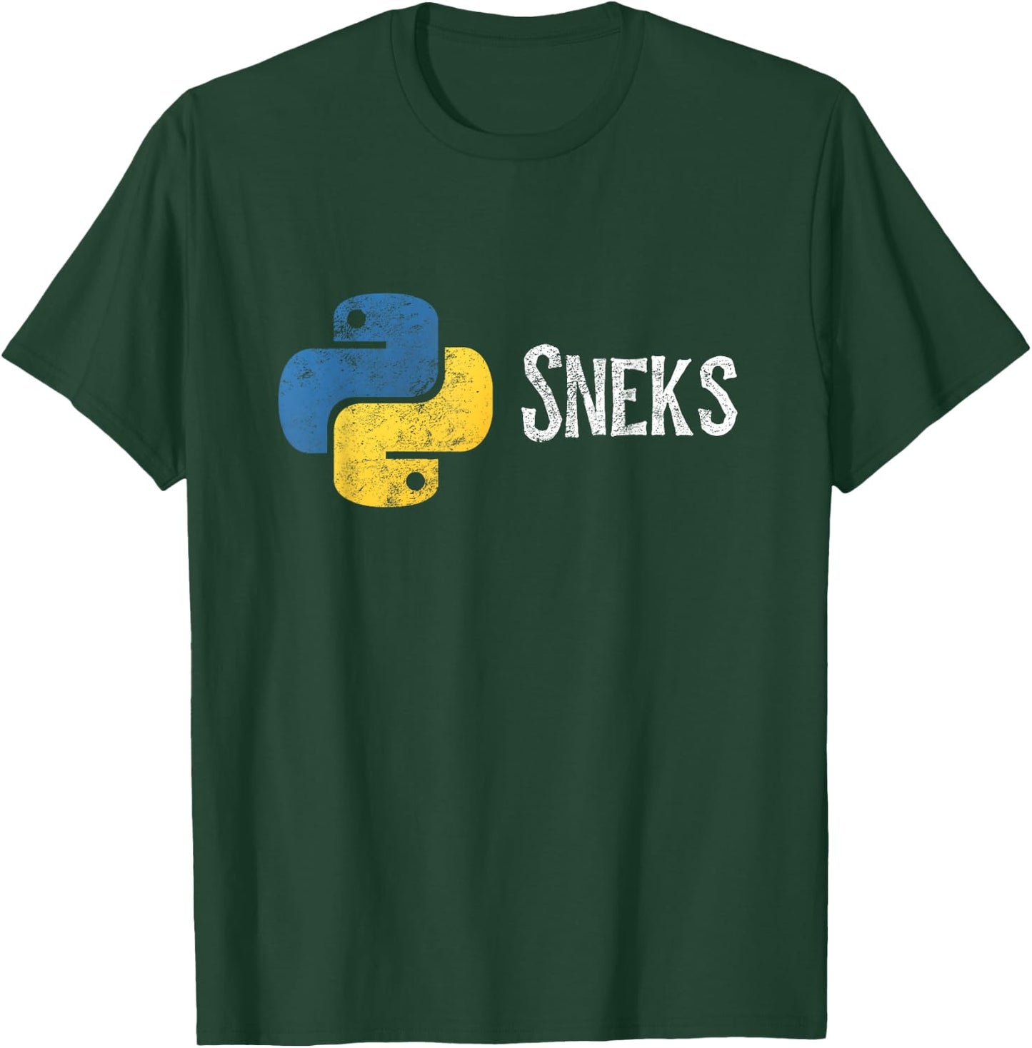 Python Programming Funny Programmer Python Logo Sneks T-Shirt - T-Shirt | Forest