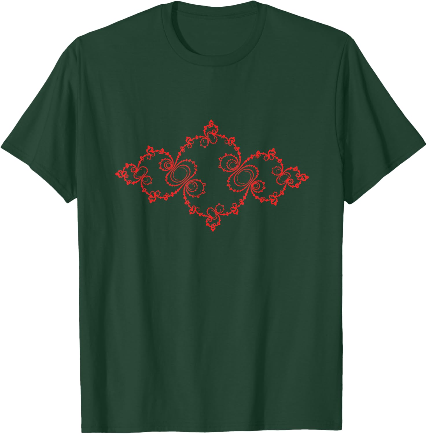 Red Julia-Set Abstract Mathematics - Complex Numbers T-Shirt - T-Shirt | Forest