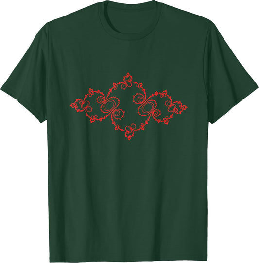 Red Julia-Set Abstract Mathematics - Complex Numbers T-Shirt - T-Shirt | Forest