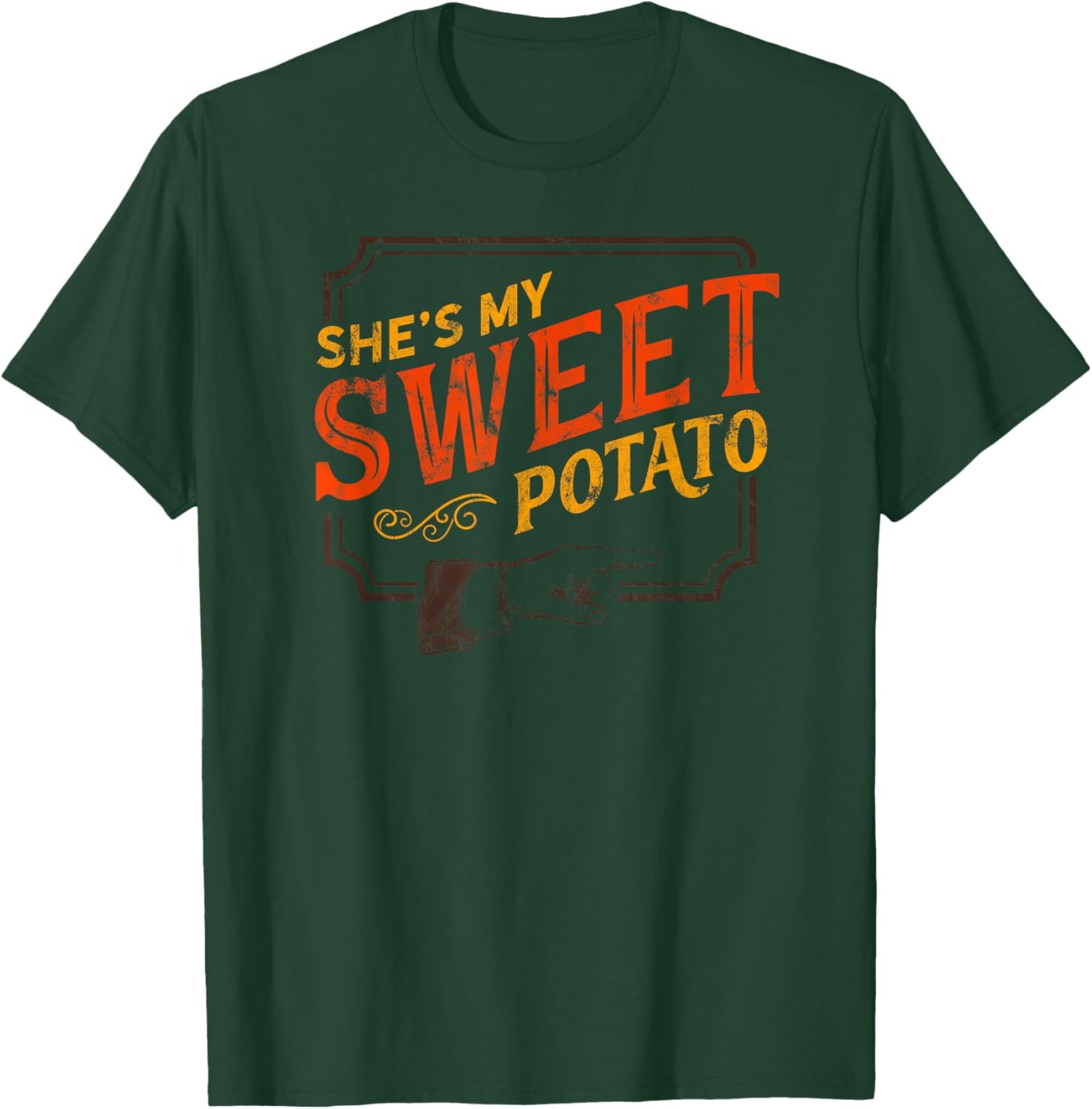 She's My Sweet Potato - You Bet I Yam Couple's Thanksgiving T-Shirt - T-Shirt | Forest