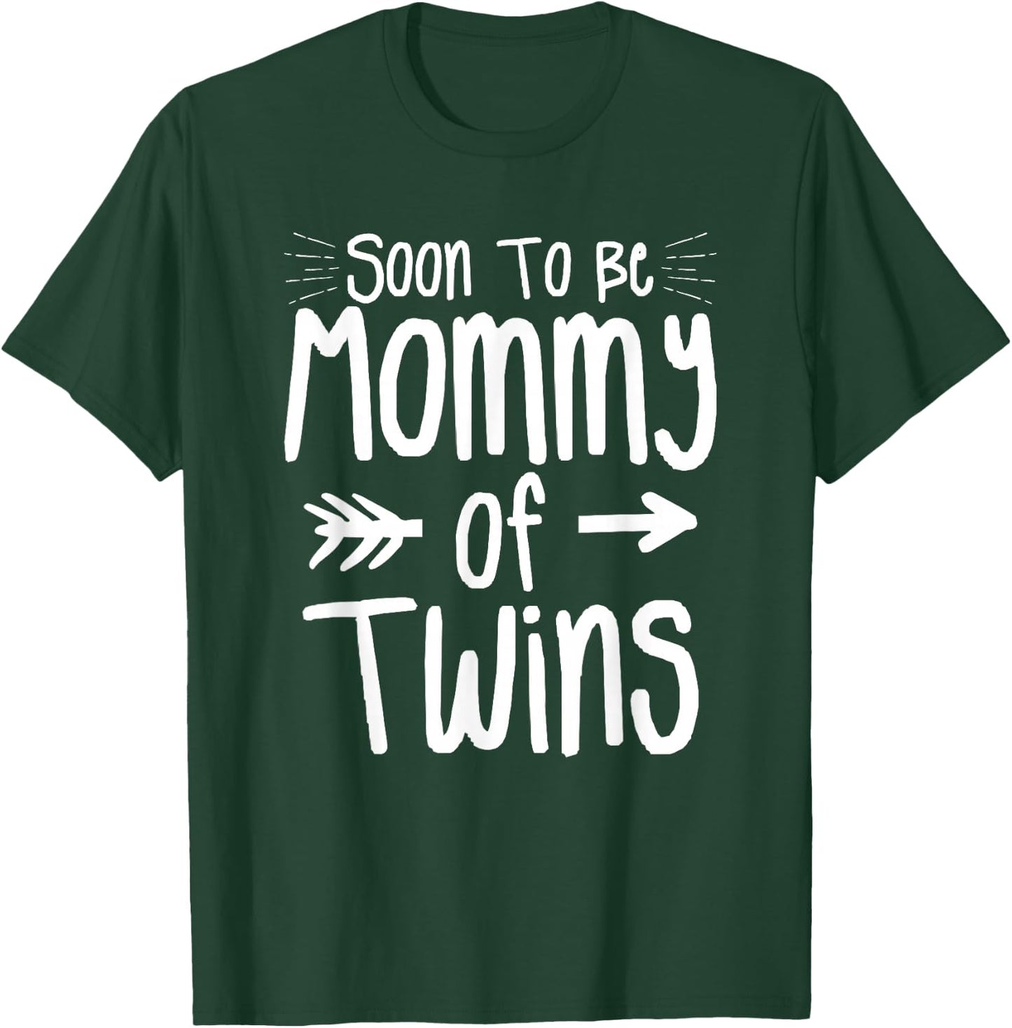 Soon To Be Mommy Of Twins Pregnancy Announcement T-Shirt - T-Shirt | Forest