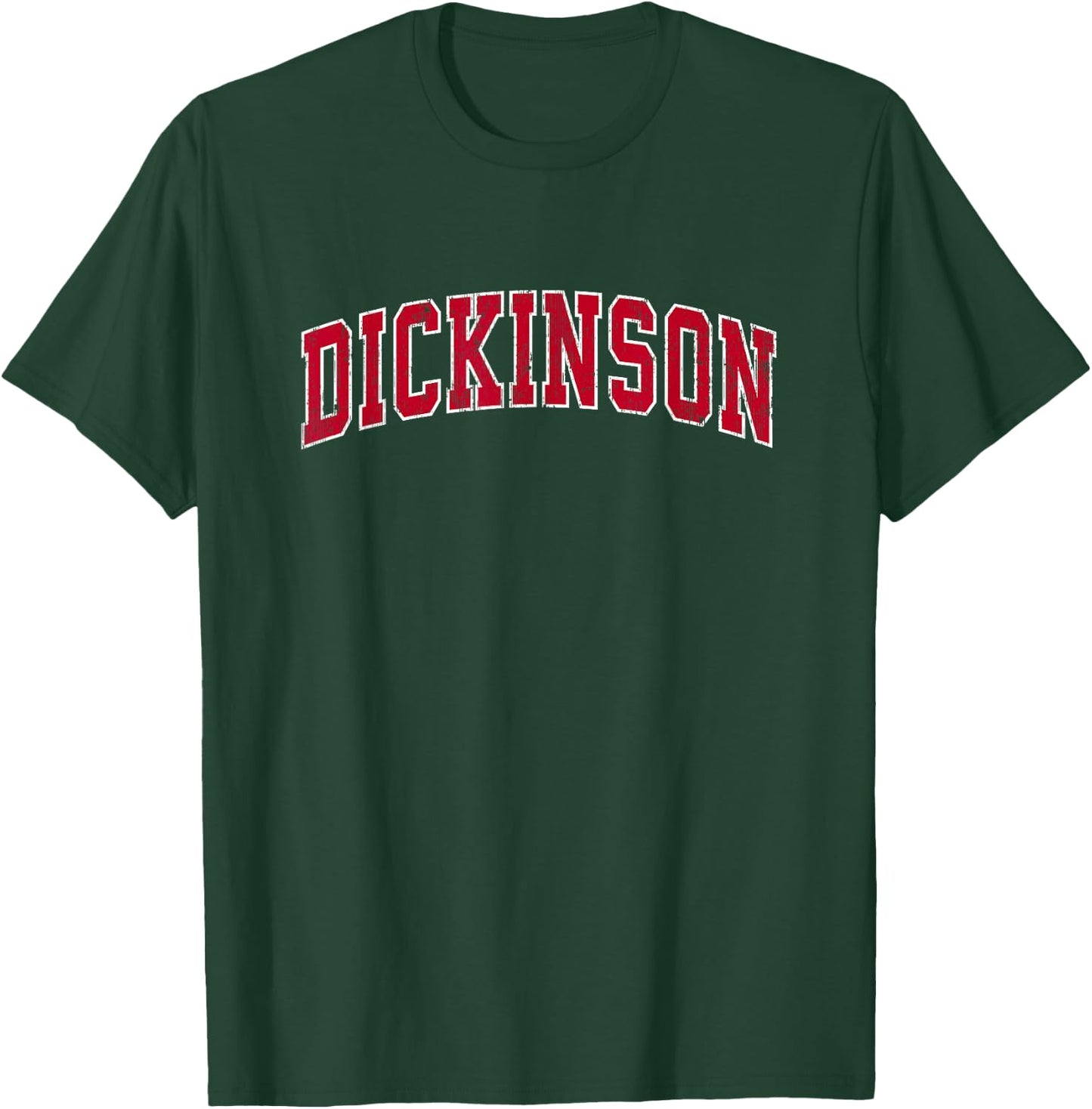 Dickinson Texas TX Vintage Sports Design Red Design T-Shirt - T-Shirt | Forest