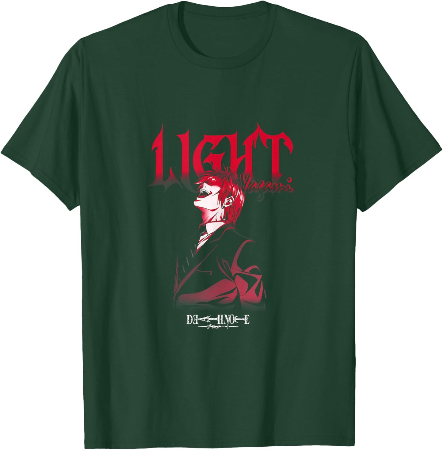 Death Note Light Yagami Laughing Anime T-Shirt - T-Shirt | Forest