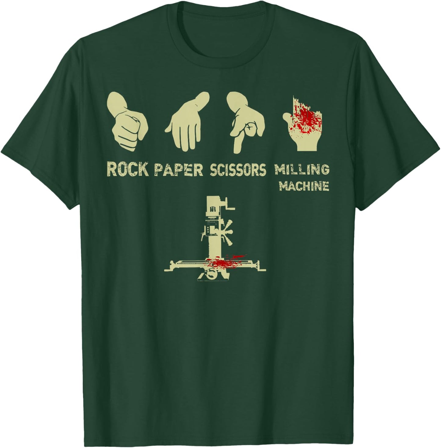 Machinist Funny Metal Worker Milling Machine Accident Pun T-Shirt - T-Shirt | Forest