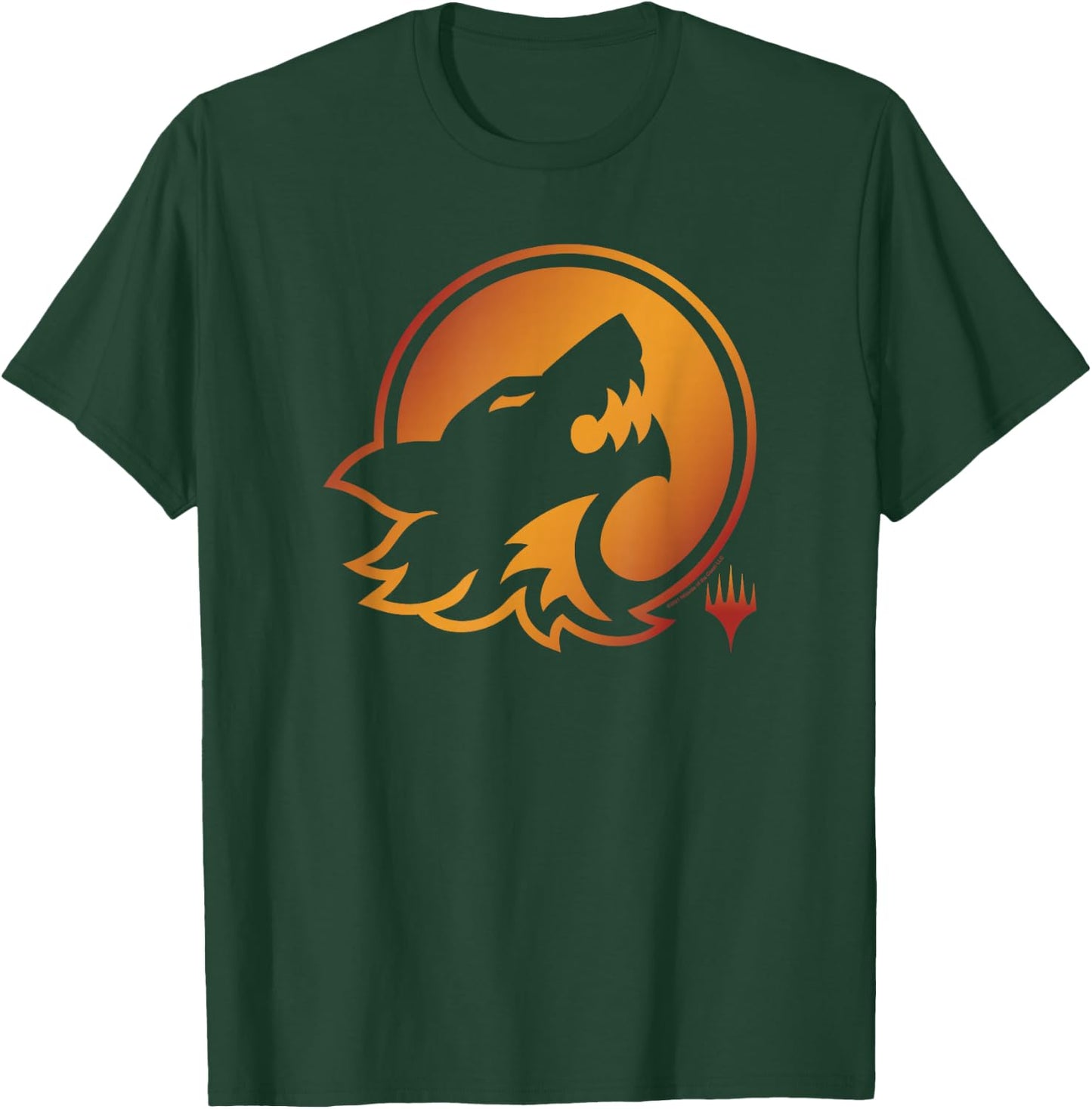 Magic The Gathering Midnight Hunt Howling At The Moon Logo T-Shirt - T-Shirt | Forest