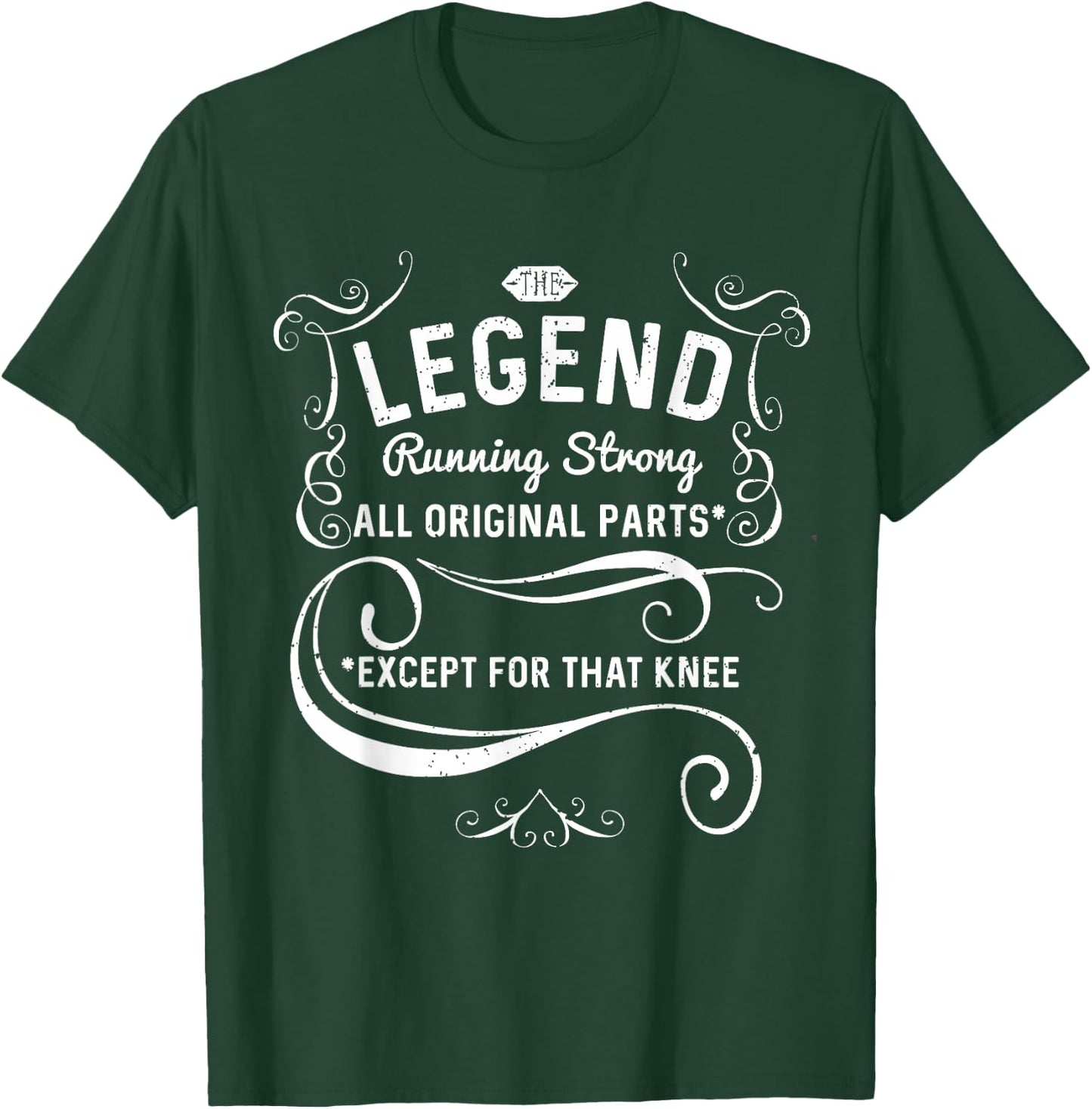 Mostly Original Parts Funny Knee Replacement Surgery T-Shirt - T-Shirt | Forest