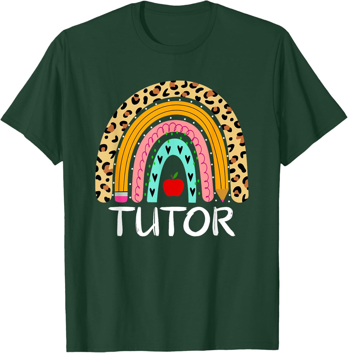 Tutor Rainbow Back To School Teacher First Day of School T-Shirt - T-Shirt | Forest