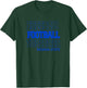 Football Indiana State in Modern Stacked Lettering T-Shirt - T-Shirt | Forest