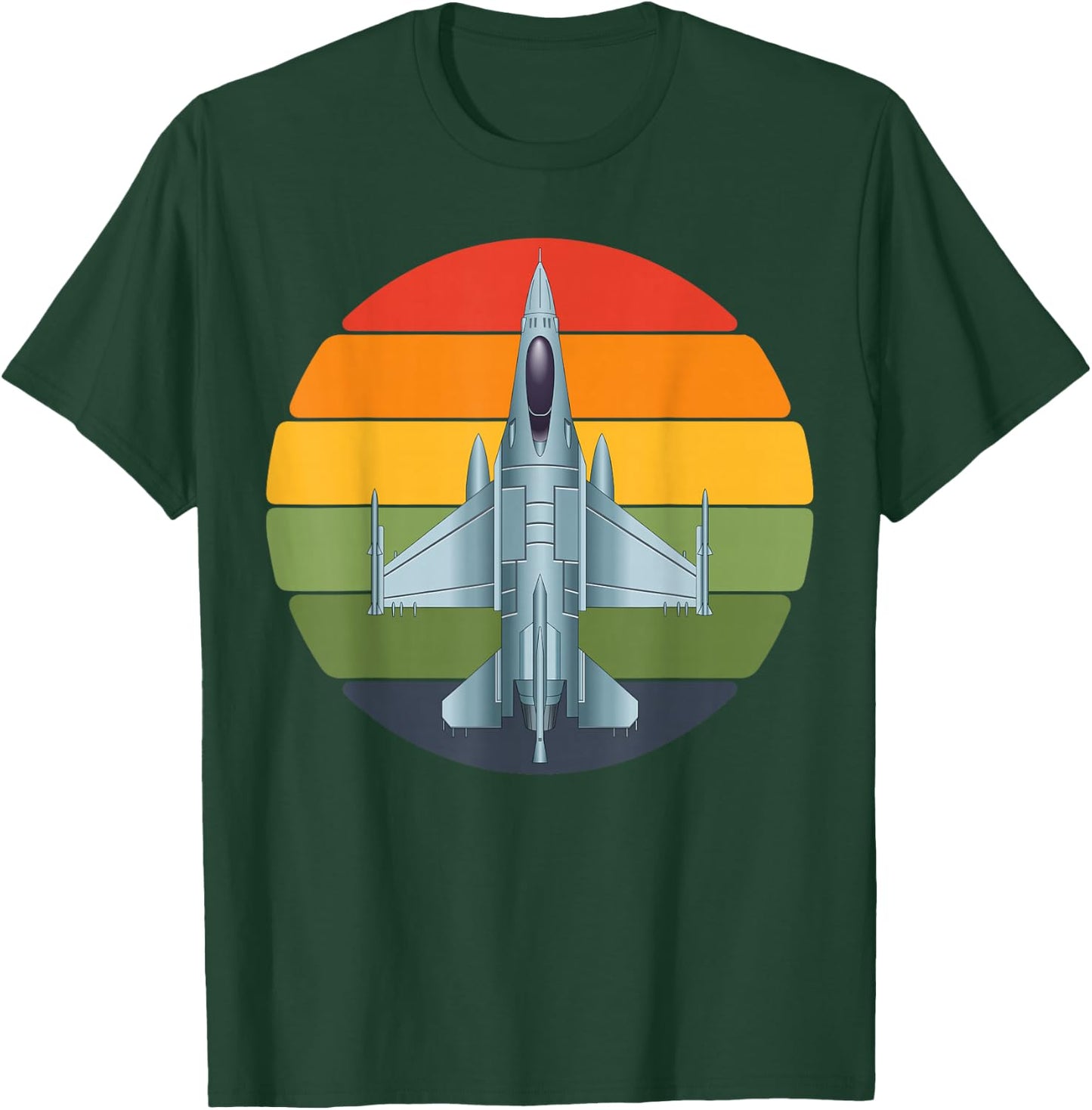 Jet Fighter Retro Jet Aeroplane Pilot Gifts Children T-Shirt - T-Shirt | Forest