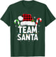 Team Santa Red Plaid Christmas Family Matching T-Shirt - T-Shirt | Forest